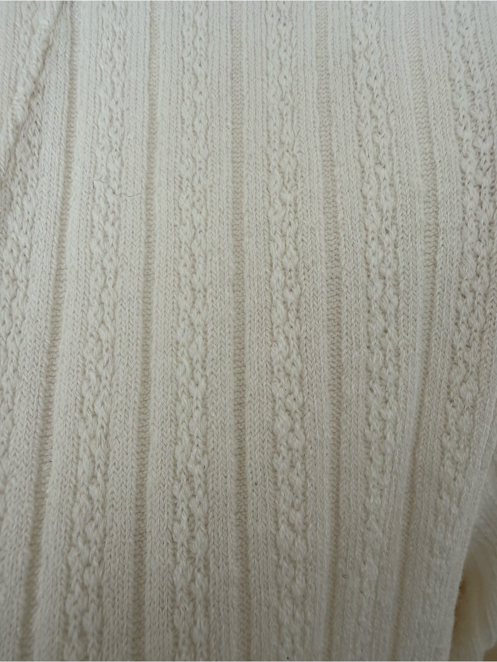 Blu Pepper Cream Open-Front Ribbed Cardigan - Picture 6 of 7